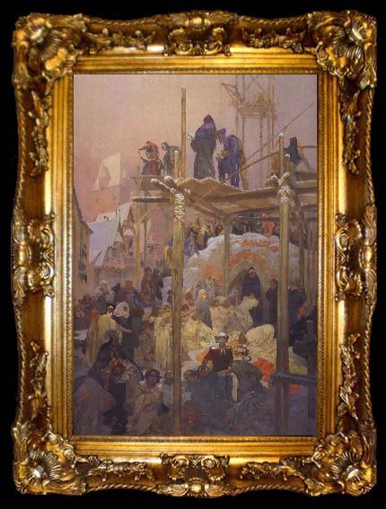 framed  Alfons Mucha A Brothel Converted to a Convent, ta009-2